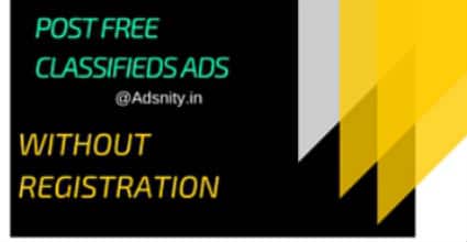 Post Free Classifieds ads without registratuion signup at Adsnity.in-425x220