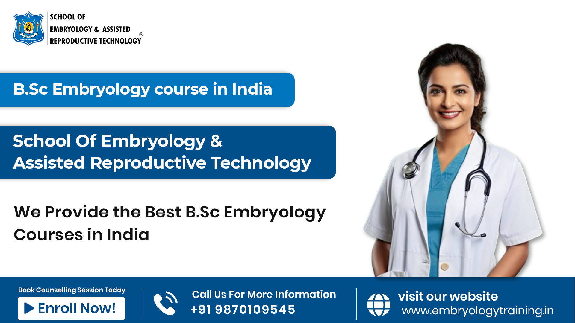 B.sc embryology course in India: SEART