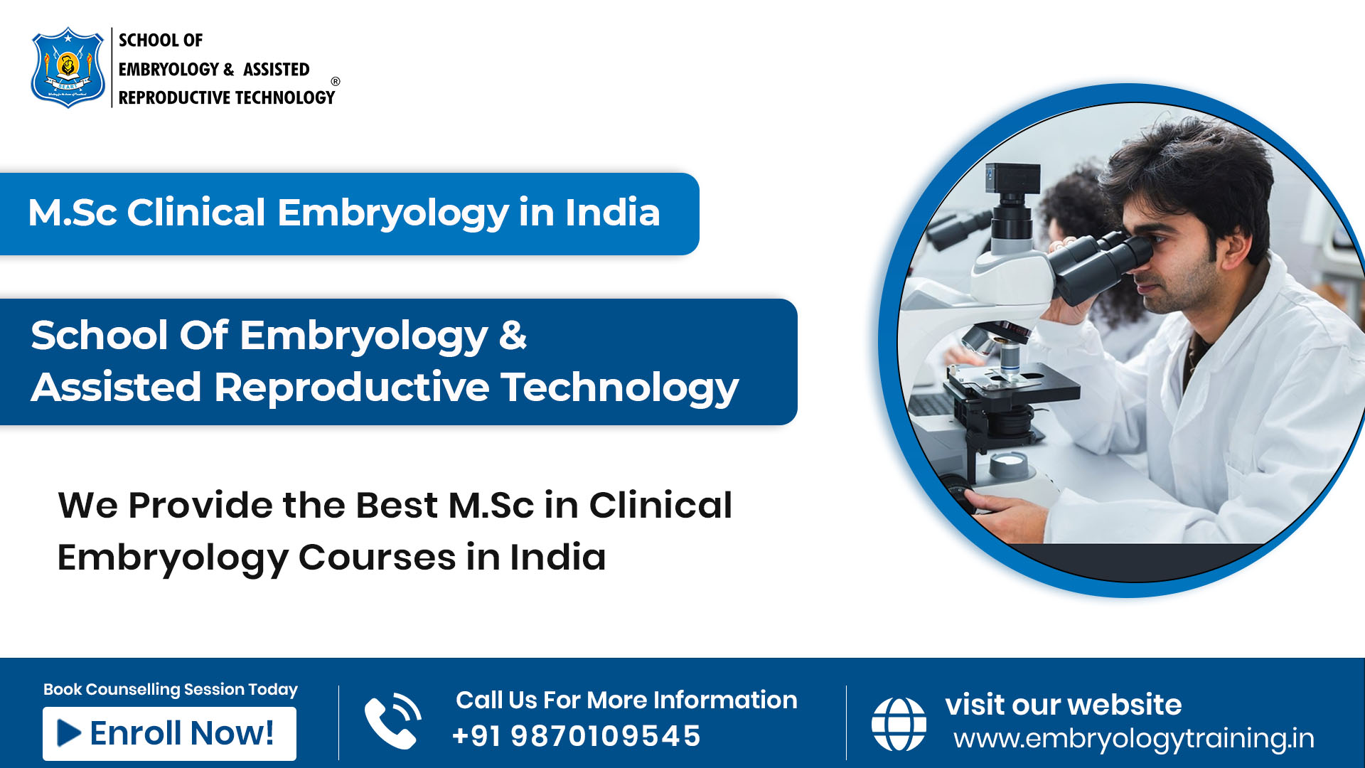 M.Sc clinical embryology in India: SEART