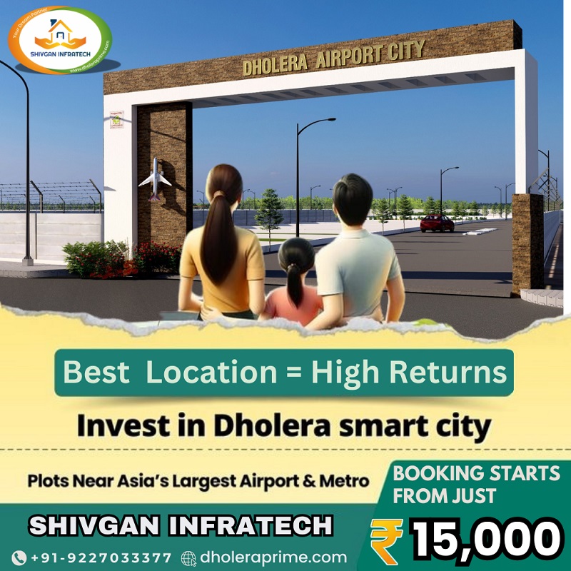 Plots near Asias Largest Dholera Airport Metro and Expressway